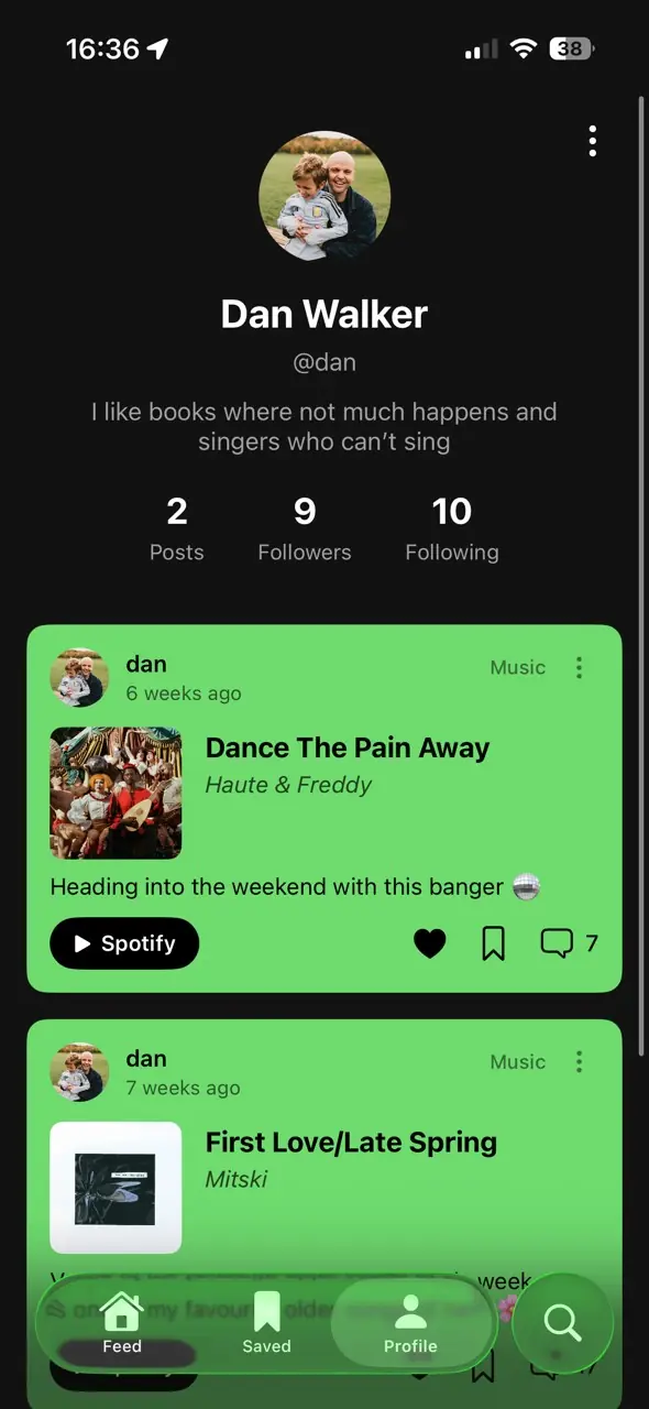 Profile wireframe