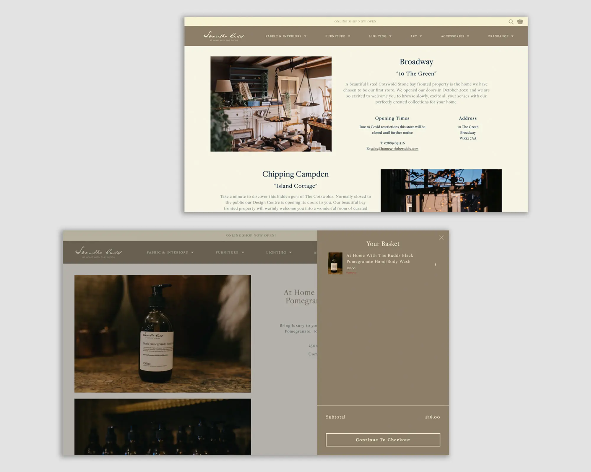 At Home With The Rudds website pages
