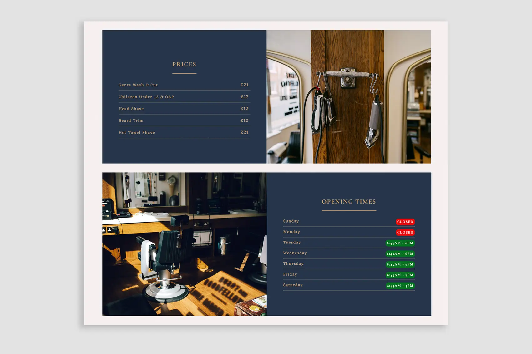 Busby & Goodfellow&rsquo;s prices and opening times