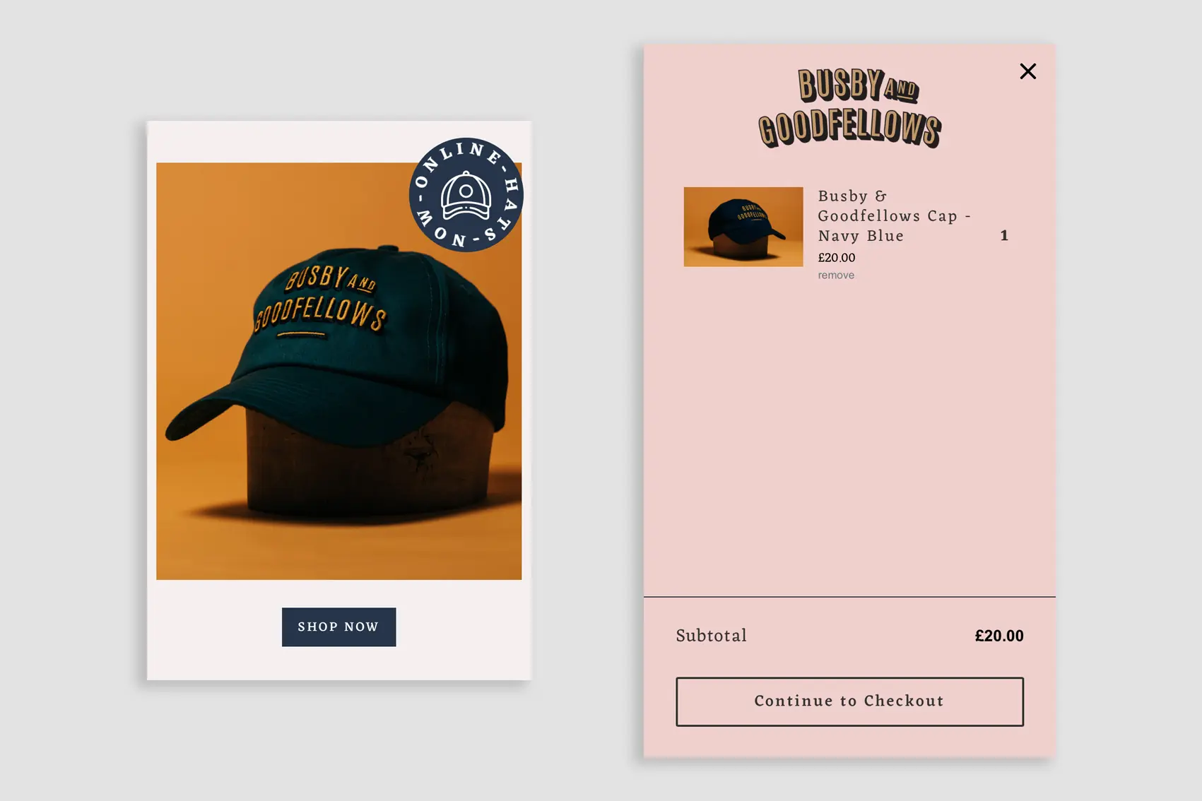 Busby & Goodfellow&rsquo;s online shop