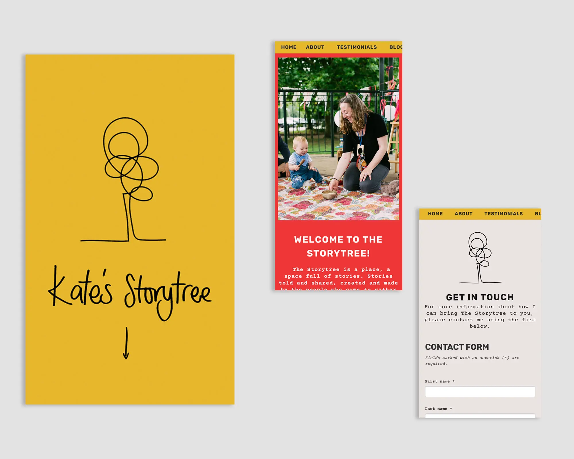 Kate&rsquo;s Storytree brand and mobile pages